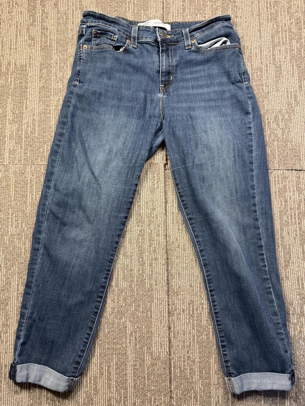 Signature By Levi Strauss & Co Jeans Womens 8 Blue Mid Rise Boyfriend Denim